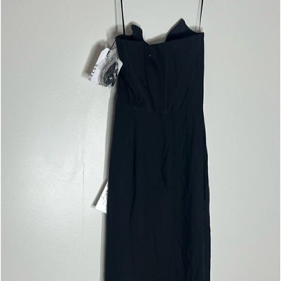 Aqua Scuba Crepe Off-the-Shoulder Gown - evening dress black size 12, New - Picture 9 of 12